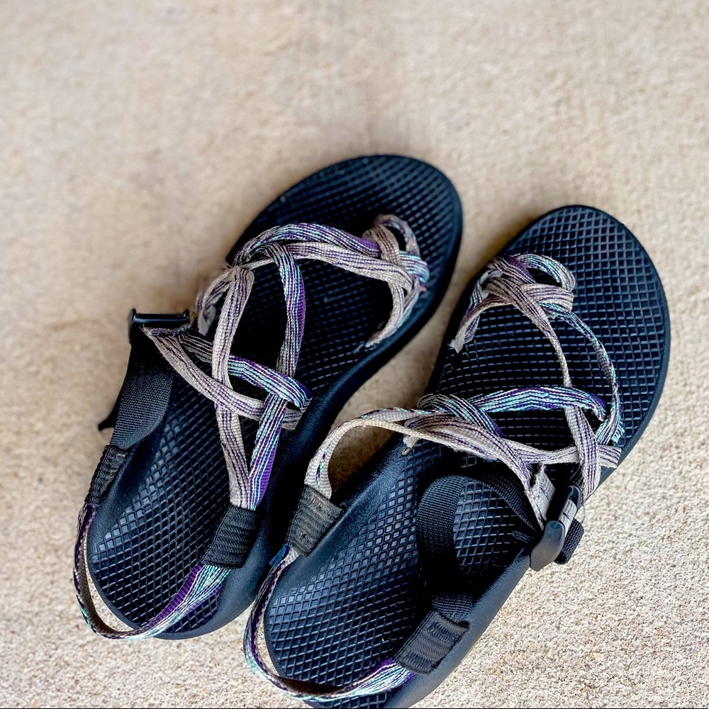 COPY - Womens Chaco Purple/Blue Double Strap Sandals
